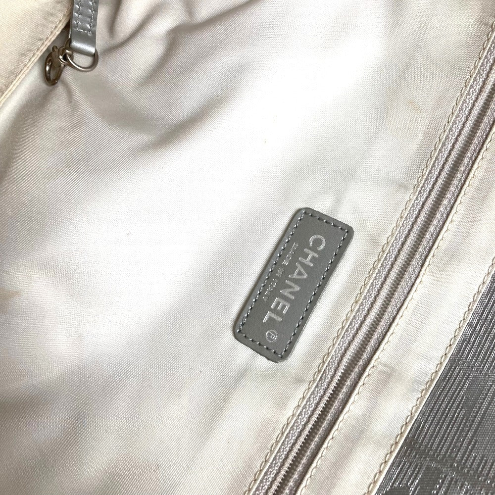 CHANEL A15991 CC ココマーク ロゴ ニュートラベルライン MM　ニュートラベルラインMM ショルダーバック カバン 肩掛け トートバッグ ナイロンキャンバス ユニセックス シルバー
