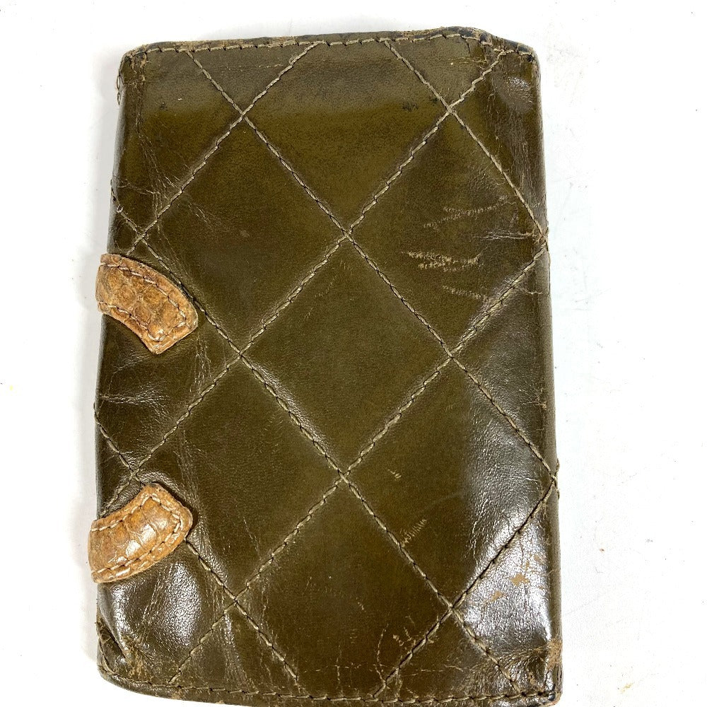 CHANEL A26723 カンボンライン CC ココマーク 6連 鍵 キーケース レザー レディース カーキ