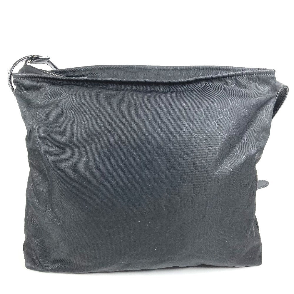 GUCCI 308840 GG Logo All Over Pattern Bag Crossbody Shoulder Bag Leather/Nylon Unisex Black