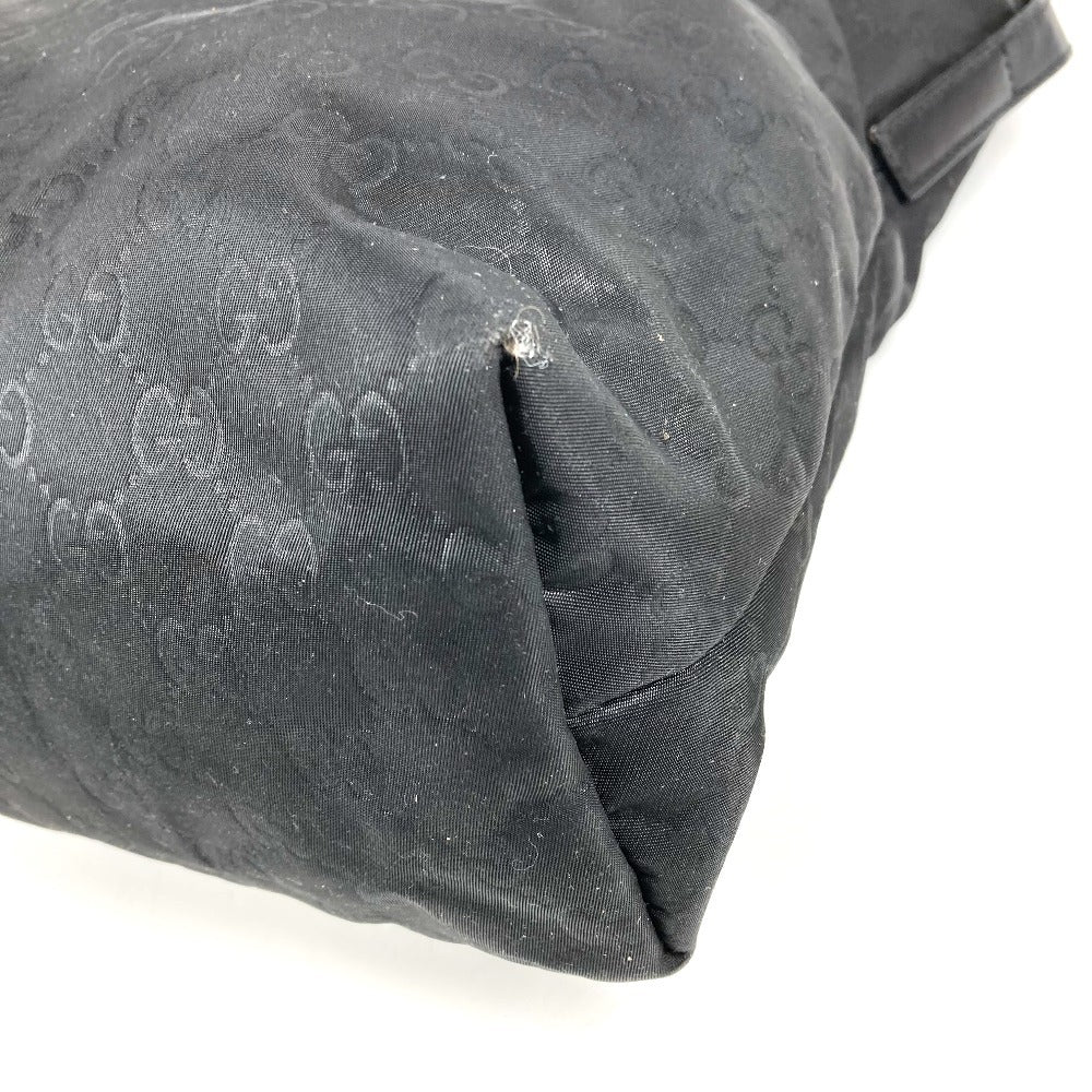 GUCCI 308840 GG Logo All Over Pattern Bag Crossbody Shoulder Bag Leather/Nylon Unisex Black