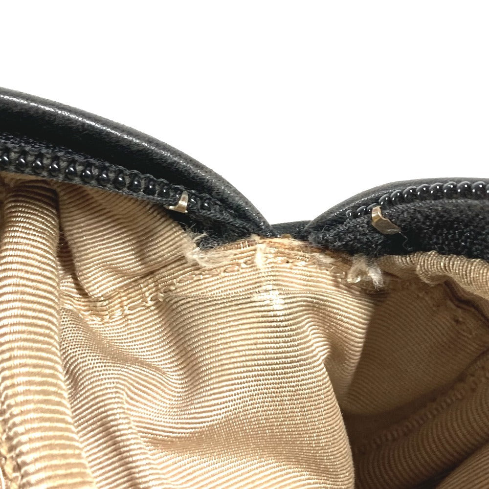 CHANEL Logo CC Coco Mark All-over Pattern Bag Crossbody Pochette Shoulder Bag Leather Unisex Black