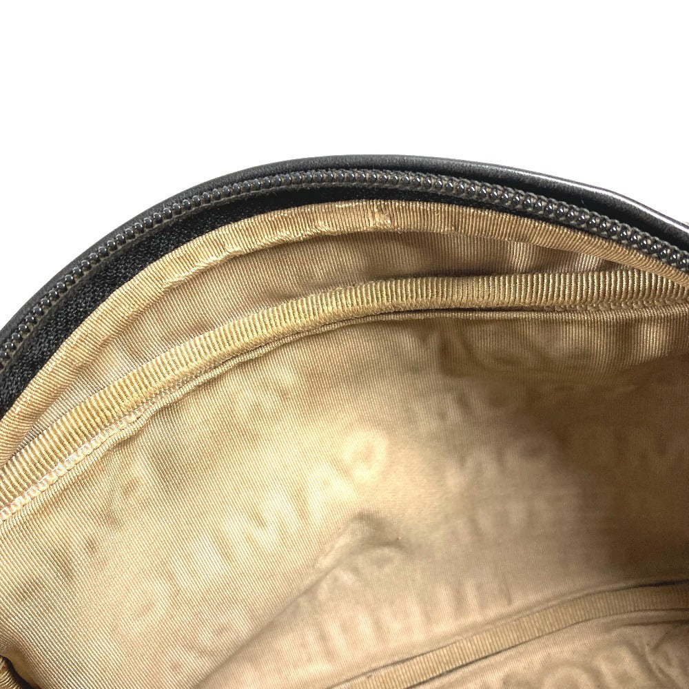 CHANEL Logo CC Coco Mark All-over Pattern Bag Crossbody Pochette Shoulder Bag Leather Unisex Black