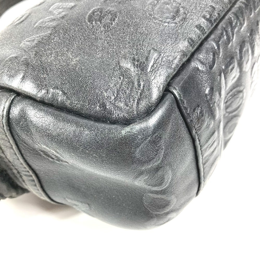 CHANEL Logo CC Coco Mark All-over Pattern Bag Crossbody Pochette Shoulder Bag Leather Unisex Black
