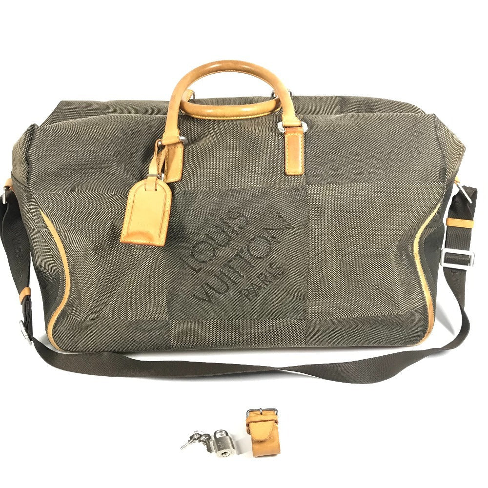 LOUIS VUITTON M93228 Damier Geant Souverain Travel Bag Holdall Handbag 2WAY Shoulder Bag Boston Bag Damier Geant Canvas Unisex Taupe Khaki