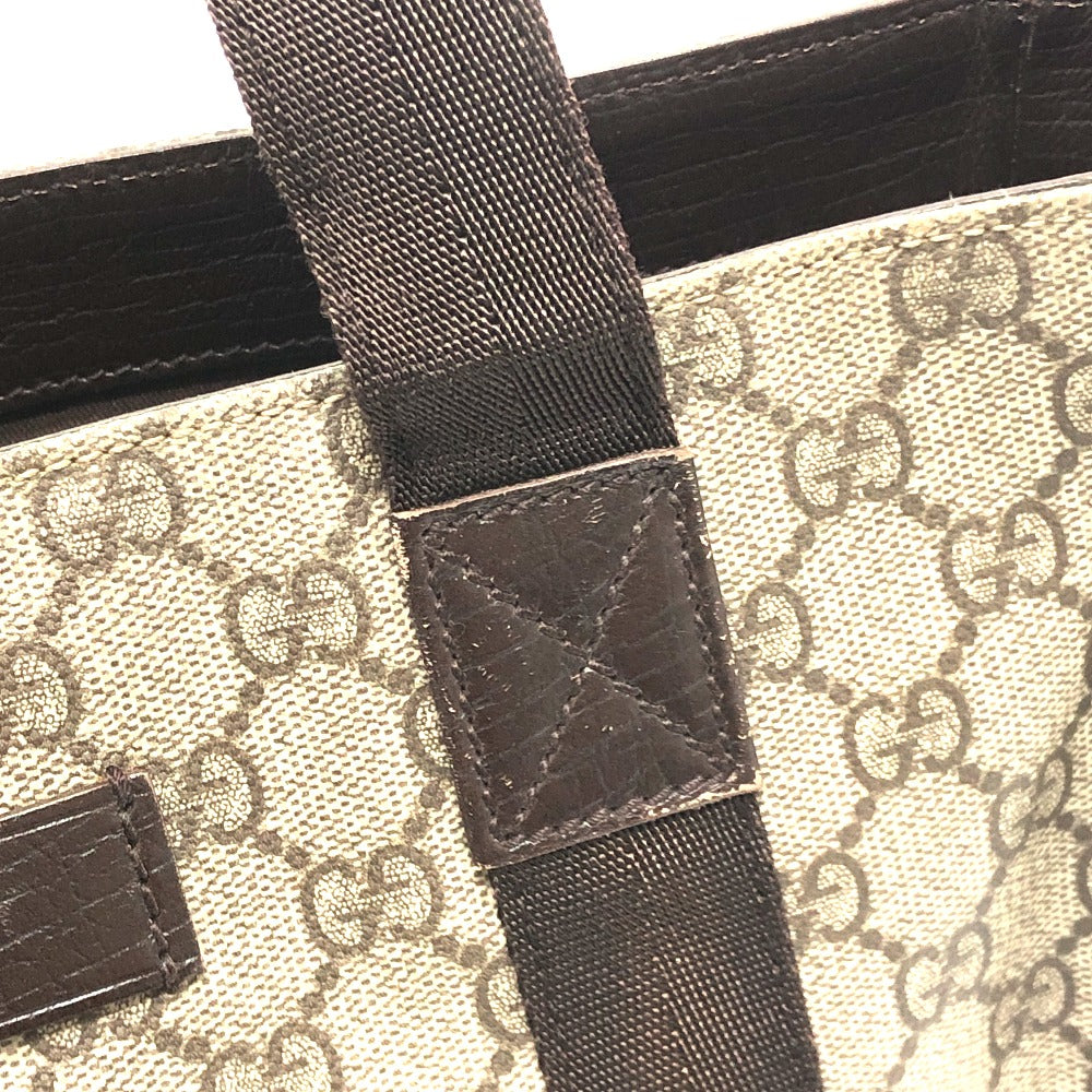 GUCCI 141976 GG Supreme Logo Bag Tote Bag Handbag GG Supreme Canvas Unisex Beige