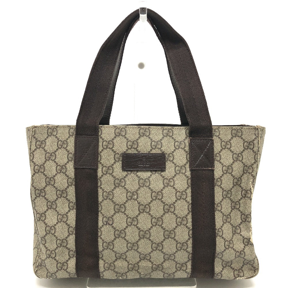 GUCCI 141976 GG Supreme Logo Bag Tote Bag Handbag GG Supreme Canvas Unisex Beige