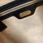 FENDI ZUCCA Logo Shoulder Bag Leather/Nylon Unisex Black