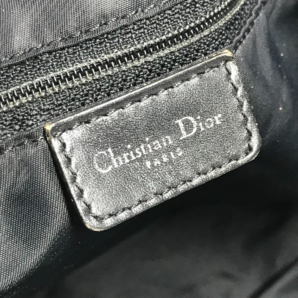 Dior Trotter Logo Crossbody Shoulder Bag Leather/Canvas Unisex Black