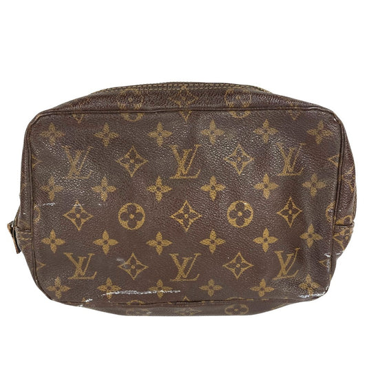 LOUIS VUITTON M47524 Monogram True Toilet 23 Makeup Pouch, Clutch Bag, Second Bag, Cosmetic Pouch, Monogram Canvas, Unisex, Brown