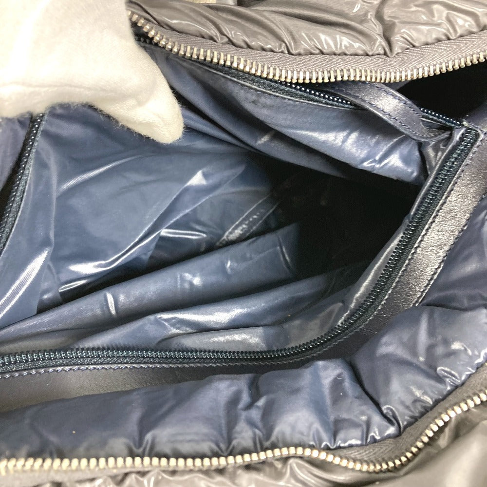 CHANEL A48611 CC ロゴ ココマーク コココクーン ミディアム トート 肩掛け カバン ショルダーバッグ ナイロン ユニセックス グレー