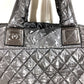 CHANEL A48611 CC ロゴ ココマーク コココクーン ミディアム トート 肩掛け カバン ショルダーバッグ ナイロン ユニセックス グレー