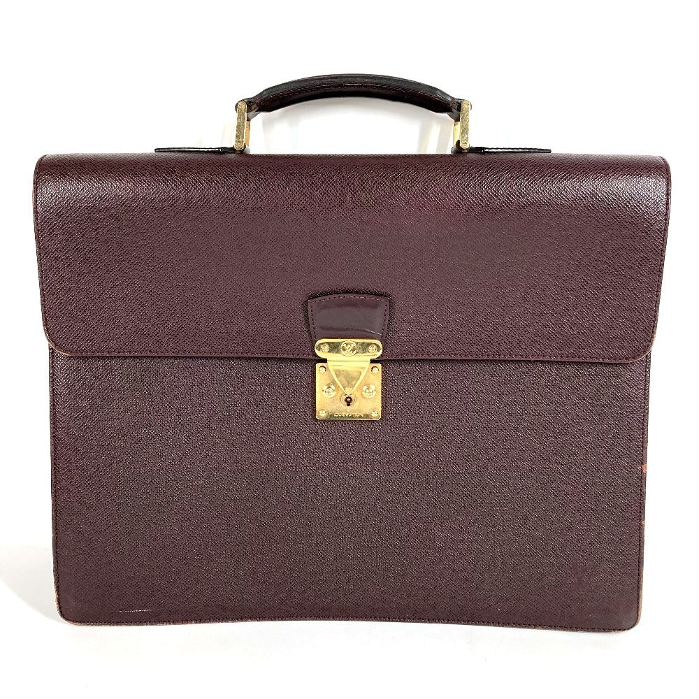 LOUIS VUITTON M30036 タイガ セルヴィエット モスコバ カバン ハンドバッグ 書類バッグ ブリーフケース ビジネスバッグ タイガレザー ユニセックス アカジュー パープル