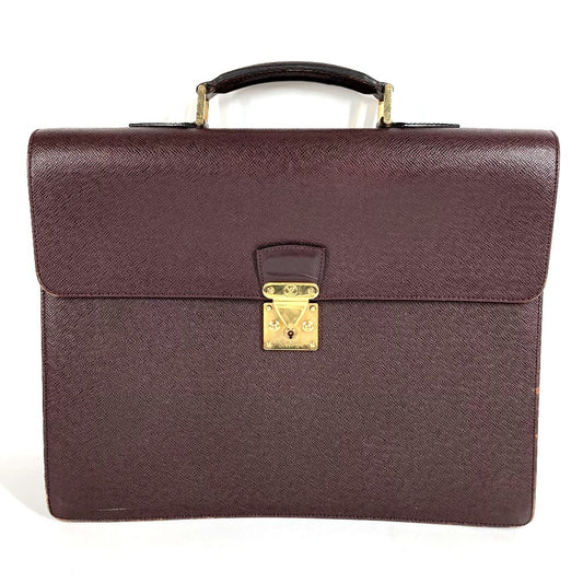 LOUIS VUITTON M30036 Taiga Serviet Moskova Bag Handbag Document Bag Briefcase Business Bag Taiga Leather Unisex Acajou Purple