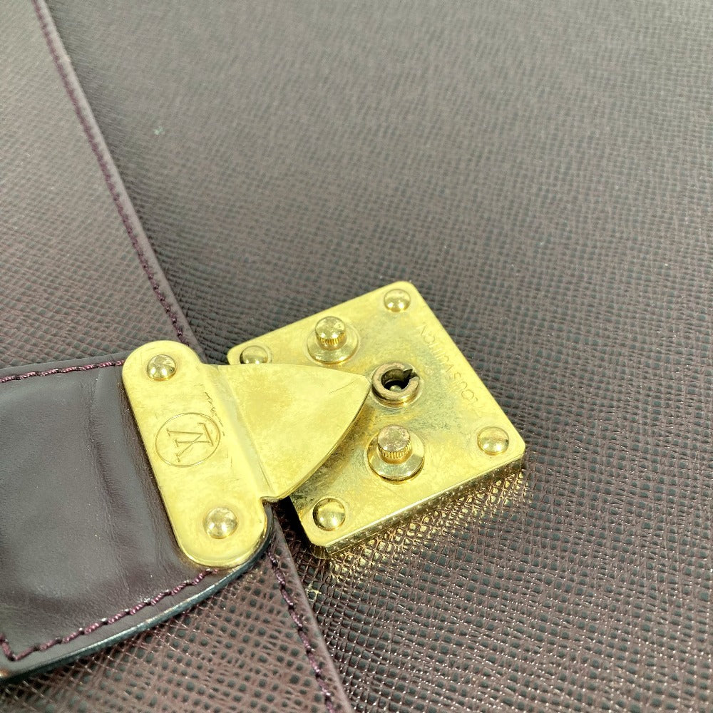 LOUIS VUITTON M30036 タイガ セルヴィエット モスコバ カバン ハンドバッグ 書類バッグ ブリーフケース ビジネスバッグ タイガレザー ユニセックス アカジュー パープル