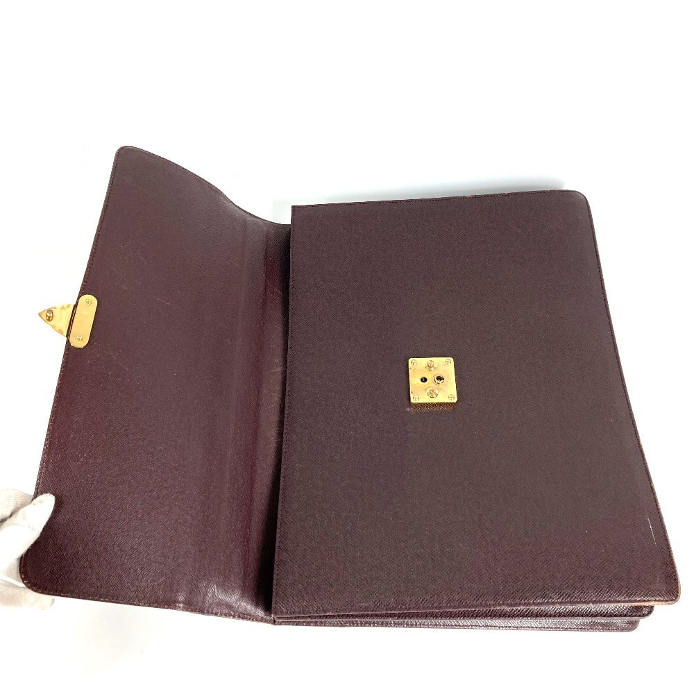 LOUIS VUITTON M30036 タイガ セルヴィエット モスコバ カバン ハンドバッグ 書類バッグ ブリーフケース ビジネスバッグ タイガレザー ユニセックス アカジュー パープル