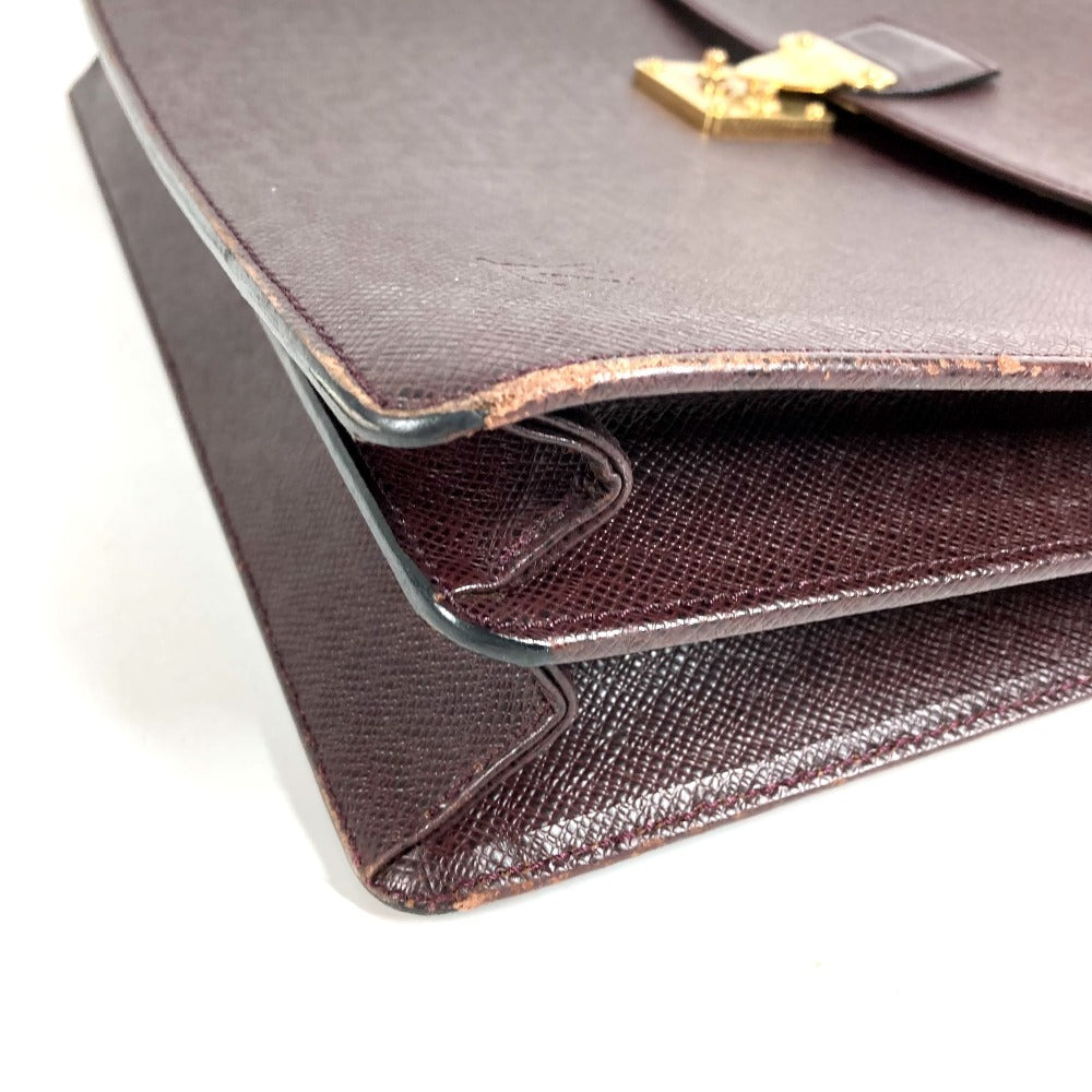 LOUIS VUITTON M30036 タイガ セルヴィエット モスコバ カバン ハンドバッグ 書類バッグ ブリーフケース ビジネスバッグ タイガレザー ユニセックス アカジュー パープル