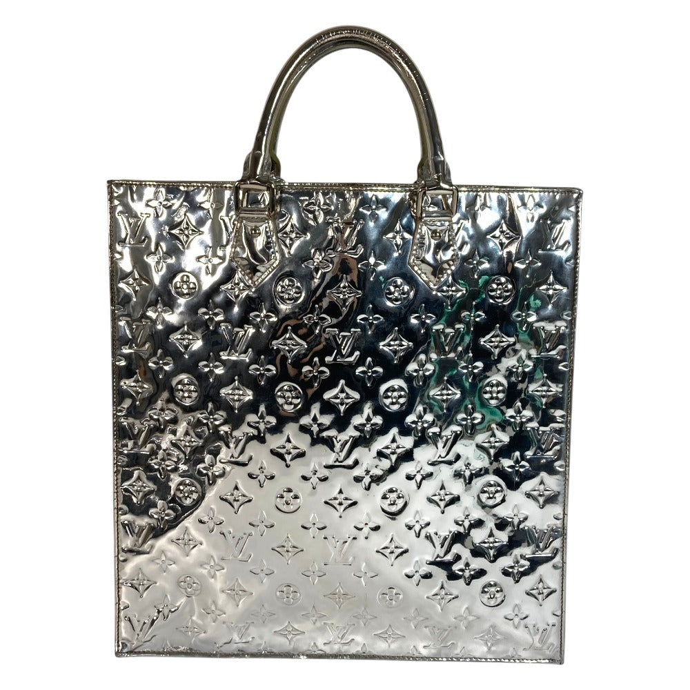 LOUIS VUITTON M40269 モノグラムミロワール サックプラ カバン トートバッグ 縦型 ハンドバッグ レザー ユニセックス アルジャン シルバー
