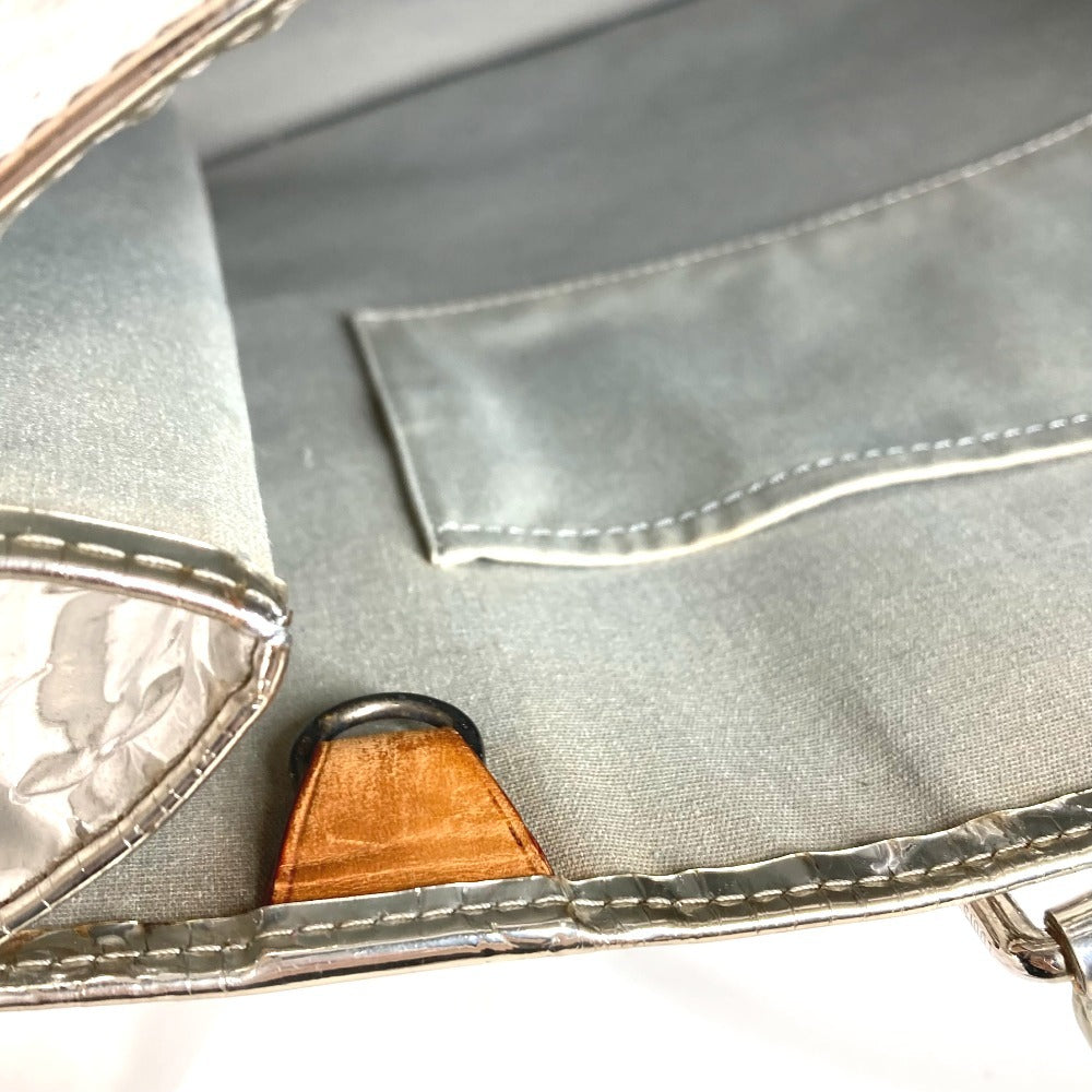 LOUIS VUITTON M40269 モノグラムミロワール サックプラ カバン トートバッグ 縦型 ハンドバッグ レザー ユニセックス アルジャン シルバー