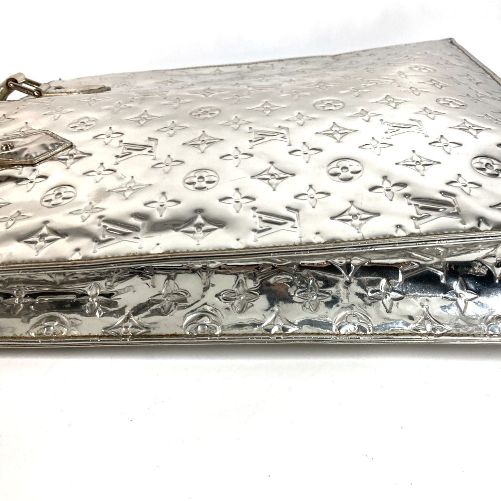 LOUIS VUITTON M40269 モノグラムミロワール サックプラ カバン トートバッグ 縦型 ハンドバッグ レザー ユニセックス アルジャン シルバー