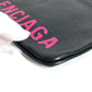 BALENCIAGA 545773 Logo Bi-Color Bag Second Bag Pouch Clutch Bag Leather Unisex Black