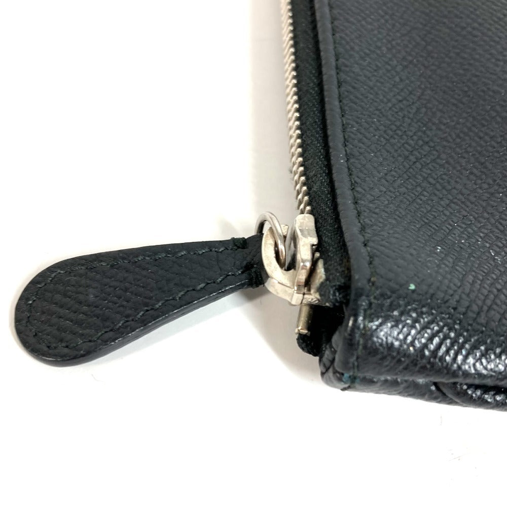 BALENCIAGA 545773 Logo Bi-Color Bag Second Bag Pouch Clutch Bag Leather Unisex Black
