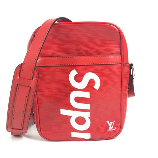 LOUIS VUITTON M53417 エピ supreme シュプリーム コラボ ダヌーブPM ダヌーブ PM カバン 斜め掛け ポシェット ショルダーバッグ エピレザー レディース レッド