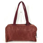 PRADA Triangle Logo Plate Bag Tote Bag Mini Boston Bag Shoulder Bag Nylon Unisex Wine Red