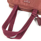 PRADA Triangle Logo Plate Bag Tote Bag Mini Boston Bag Shoulder Bag Nylon Unisex Wine Red