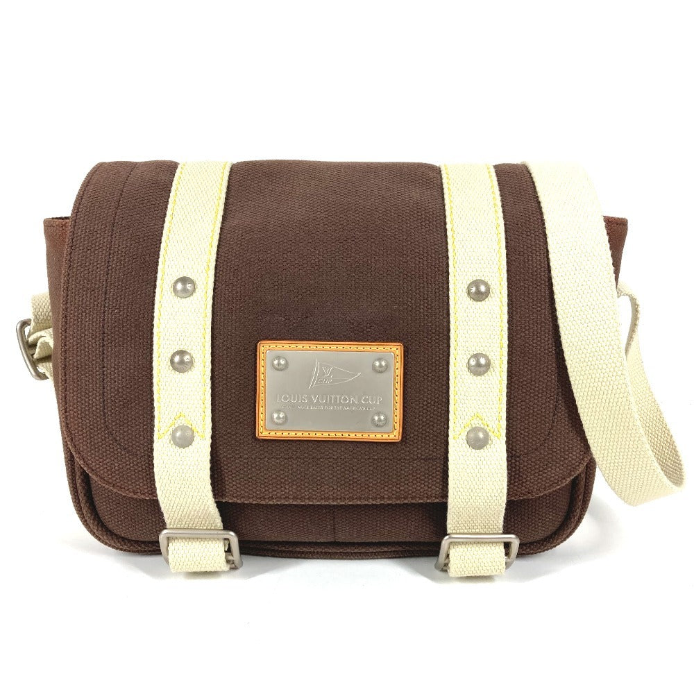 LOUIS VUITTON M80661 Antigua Besace PM Besace PM Bag Diagonal Flap Shoulder Bag Canvas Unisex Brown