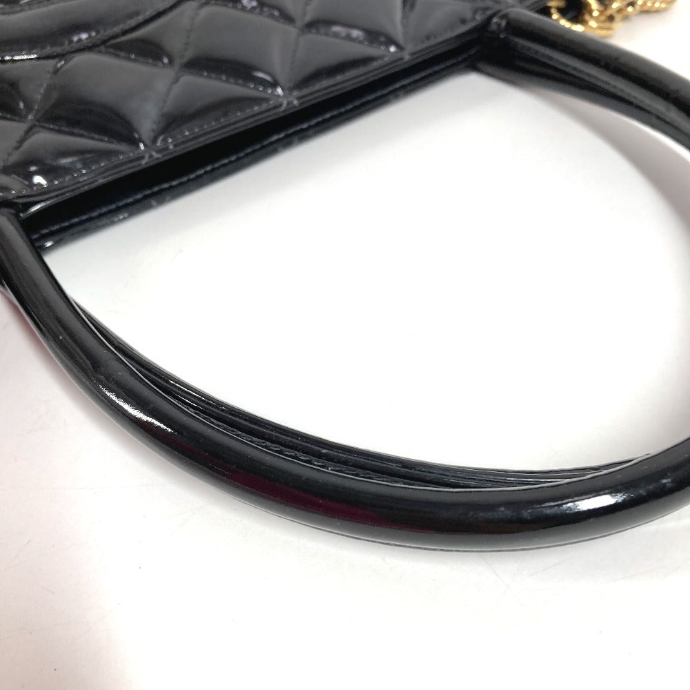 CHANEL A01804 CC ココマーク ロゴ 復刻トート ハンドバック カバン ショルダーバッグ 肩掛け トートバッグ エナメル レディース ブラック