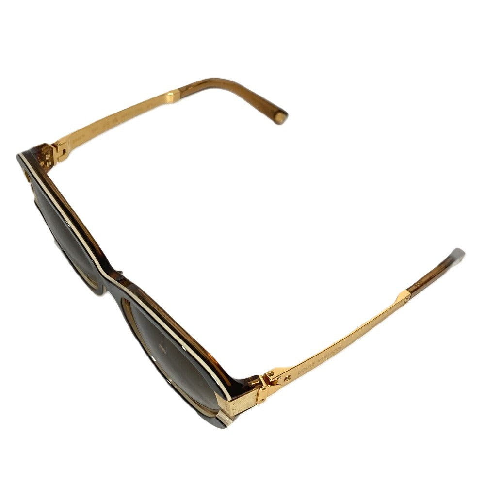 LOUIS VUITTON Z0487E Petit Suppçon Cat Eye Glasses Eyewear Spectacles Sunglasses Metal Unisex Gold