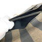 FENDI Vintage Pequin Document Bag Flap Second Bag Clutch Bag PVC/Leather Unisex Khaki