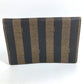 FENDI Vintage Pequin Document Bag Flap Second Bag Clutch Bag PVC/Leather Unisex Khaki