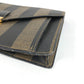 FENDI Vintage Pequin Document Bag Flap Second Bag Clutch Bag PVC/Leather Unisex Khaki