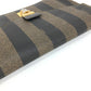 FENDI Vintage Pequin Document Bag Flap Second Bag Clutch Bag PVC/Leather Unisex Khaki