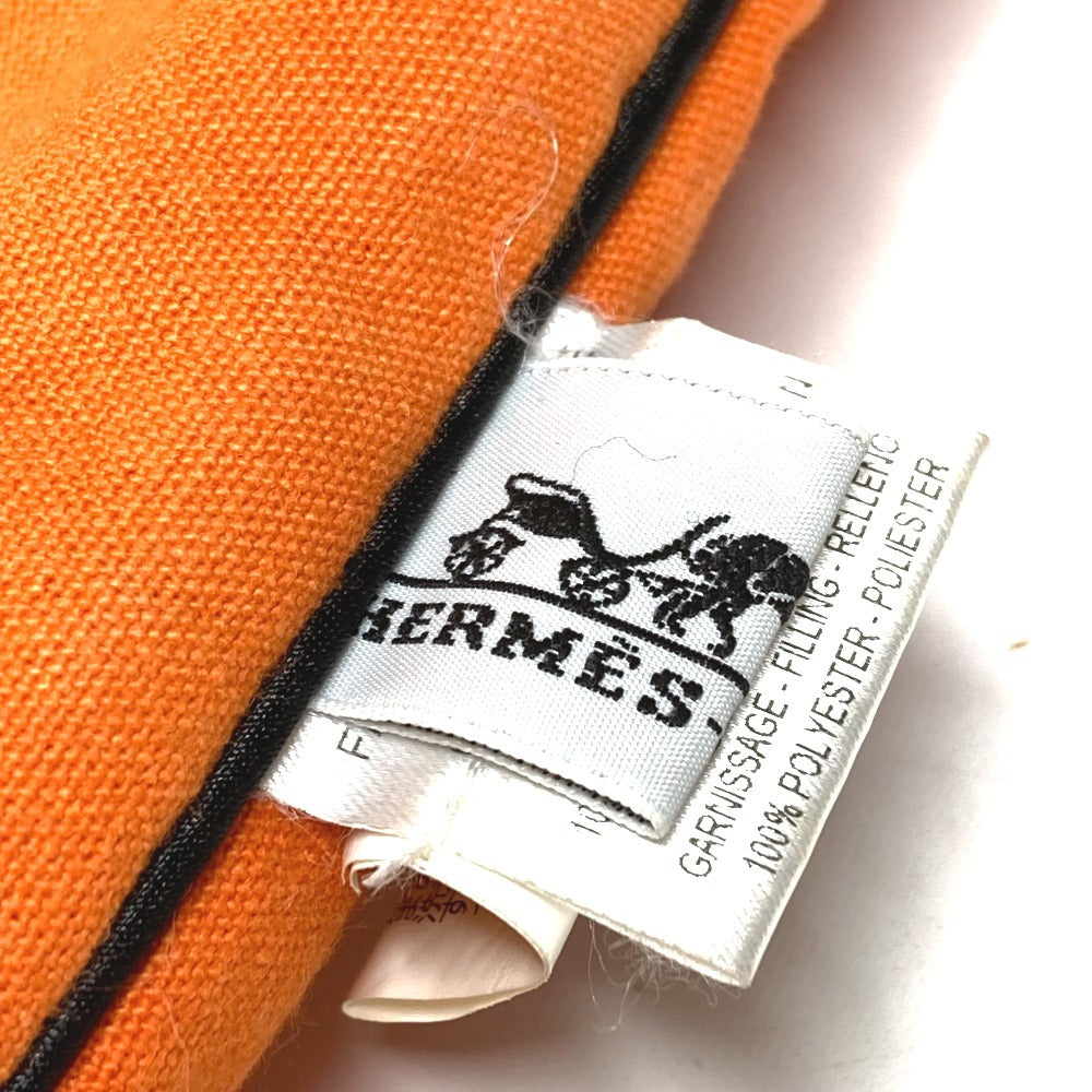 HERMES 犬のベッド ロゴ ペットベッド わんちゃん 犬 ペット マット コットン ユニセックス オレンジ