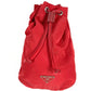 PRADA Triangle Logo Plate Drawstring Bag Handbag Makeup Pouch Multi-purpose Pouch Cosmetic Pouch Nylon Unisex Red