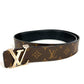 LOUIS VUITTON M9821T Monogram Belt LV Initiales 40MM Accessories Reversible Belt Monogram Canvas Men's Brown