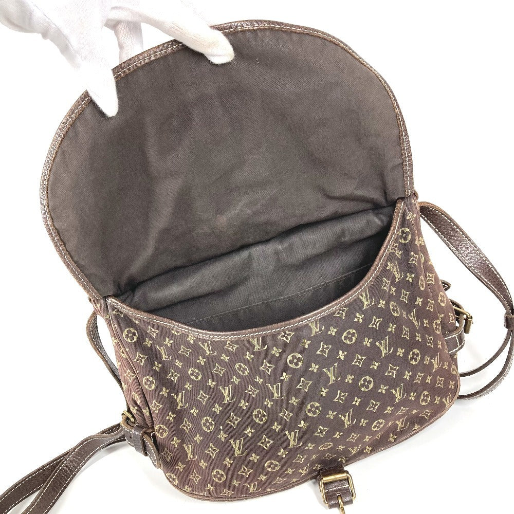 LOUIS VUITTON M95227 Monogram Mini Lin Saumur 30 Saumur 30 Bag Crossbody Flap Shoulder Bag Monogram Mini Lin Canvas Unisex Brown