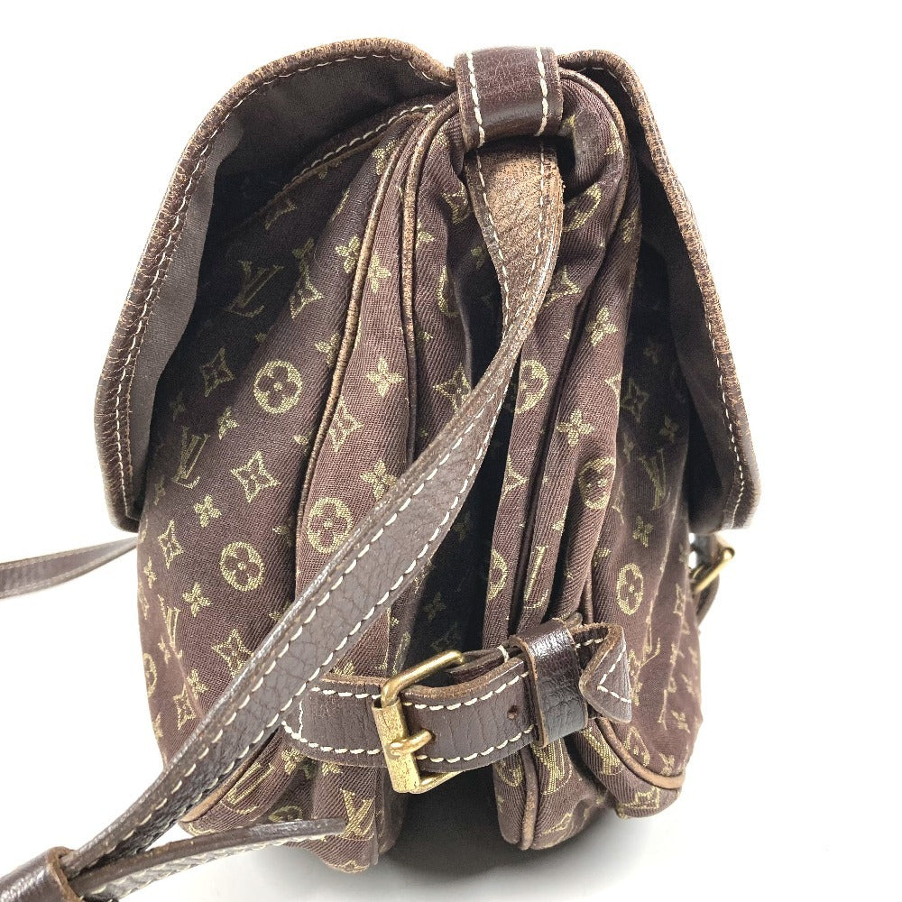 LOUIS VUITTON M95227 Monogram Mini Lin Saumur 30 Saumur 30 Bag Crossbody Flap Shoulder Bag Monogram Mini Lin Canvas Unisex Brown