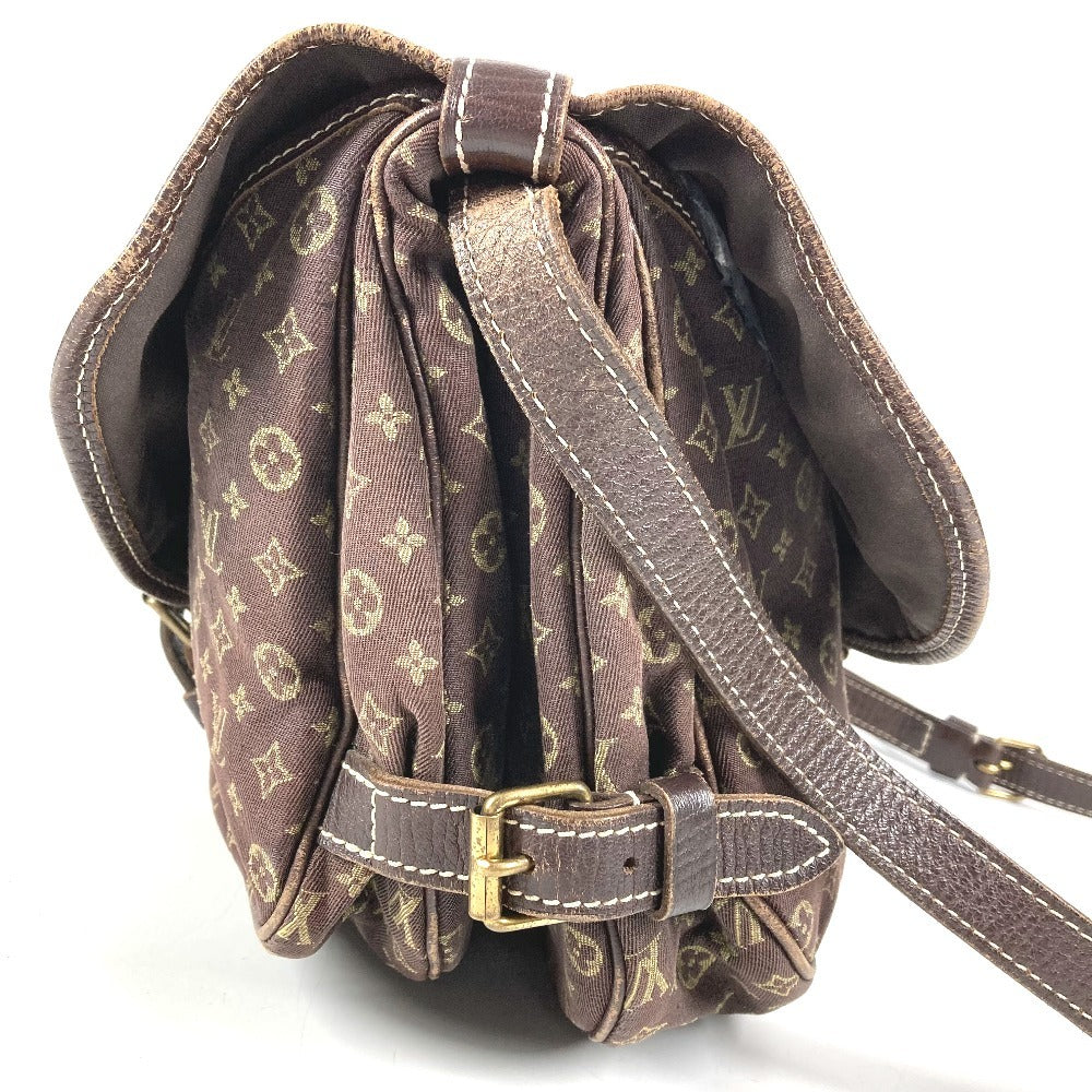 LOUIS VUITTON M95227 Monogram Mini Lin Saumur 30 Saumur 30 Bag Crossbody Flap Shoulder Bag Monogram Mini Lin Canvas Unisex Brown