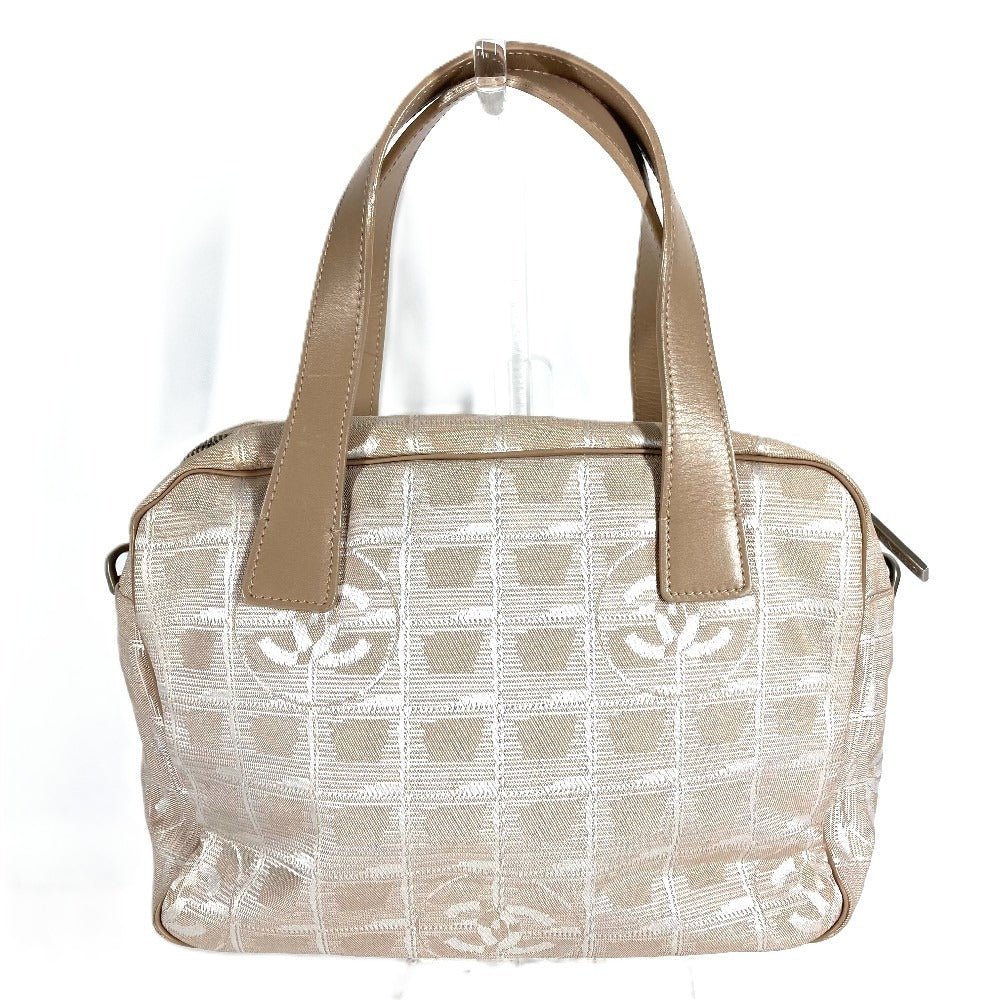 CHANEL New Travel Line Logo Bag Tote Bag Mini Bag Handbag Nylon Canvas/Leather Unisex Beige