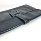HERMES H Logo Vintage Jige PM Jige PM Bag Document Bag Flap Clutch Bag Box Calf Unisex Navy