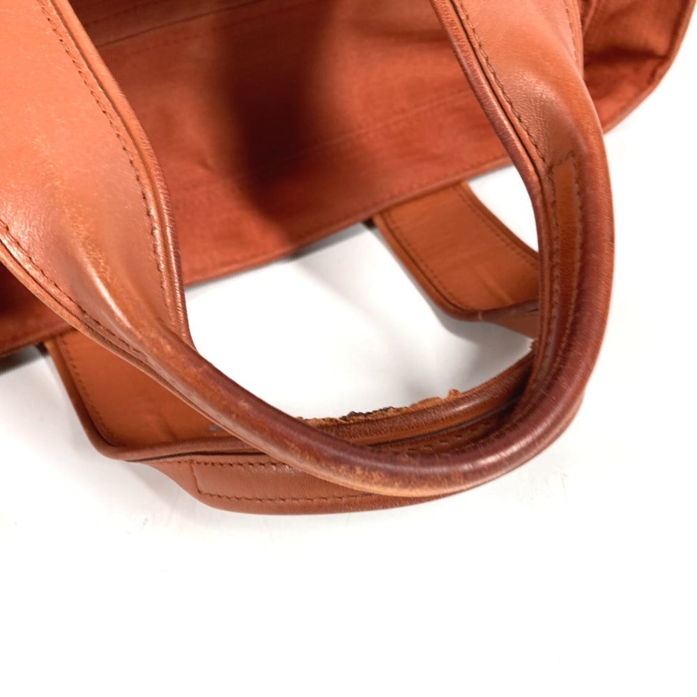 HERMES アカプルコPM アカプルコ PM カバン トートバッグ スクエア ハンドバッグ コットン ユニセックス オレンジ
