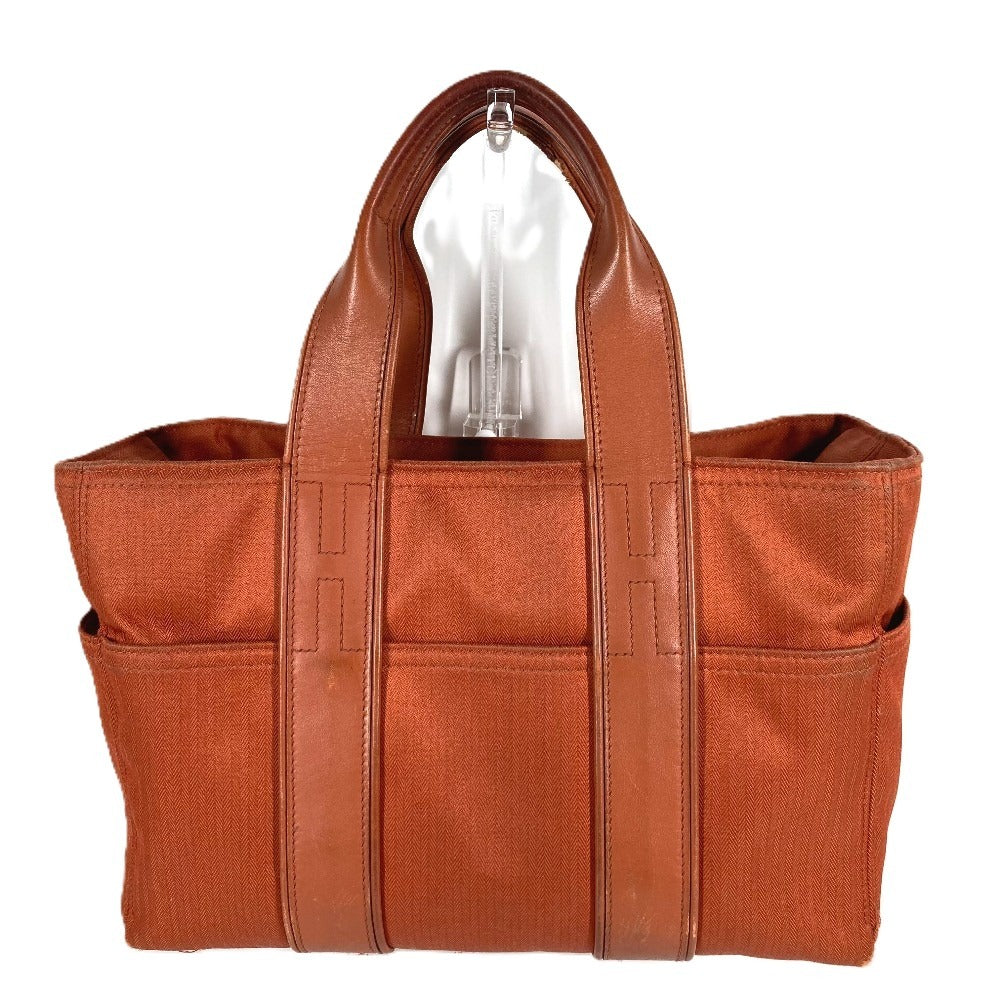 HERMES アカプルコPM アカプルコ PM カバン トートバッグ スクエア ハンドバッグ コットン ユニセックス オレンジ