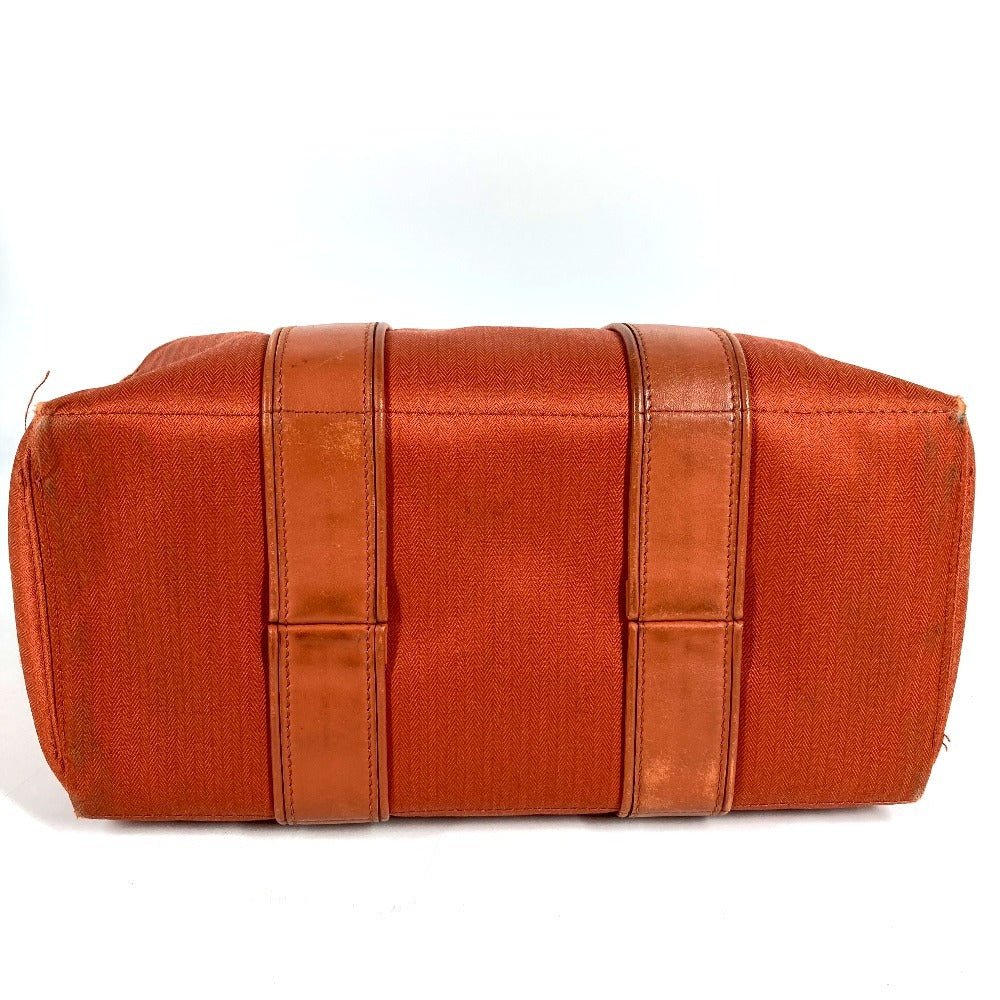 HERMES アカプルコPM アカプルコ PM カバン トートバッグ スクエア ハンドバッグ コットン ユニセックス オレンジ