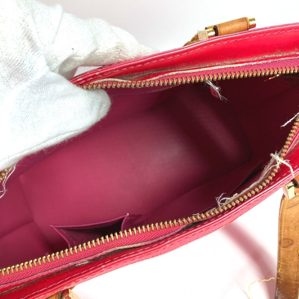LOUIS VUITTON M91219 Monogram Vernis Houston Bag Tote Bag Shoulder Bag Handbag Monogram Vernis Canvas Unisex Fuchsia Pink