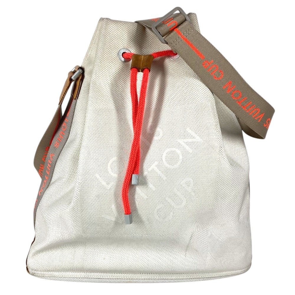 LOUIS VUITTON M80634 ダミエジェアン ボランティア 巾着バッグ 2003年ルイヴィトンカップ カバン 斜め掛け ショルダーバッグ ダミエジェアンキャンバス ユニセックス ホワイト