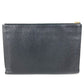 Salvatore Ferragamo Logo Pouch with Handle Clutch Bag Clutch Bag Leather Unisex Black