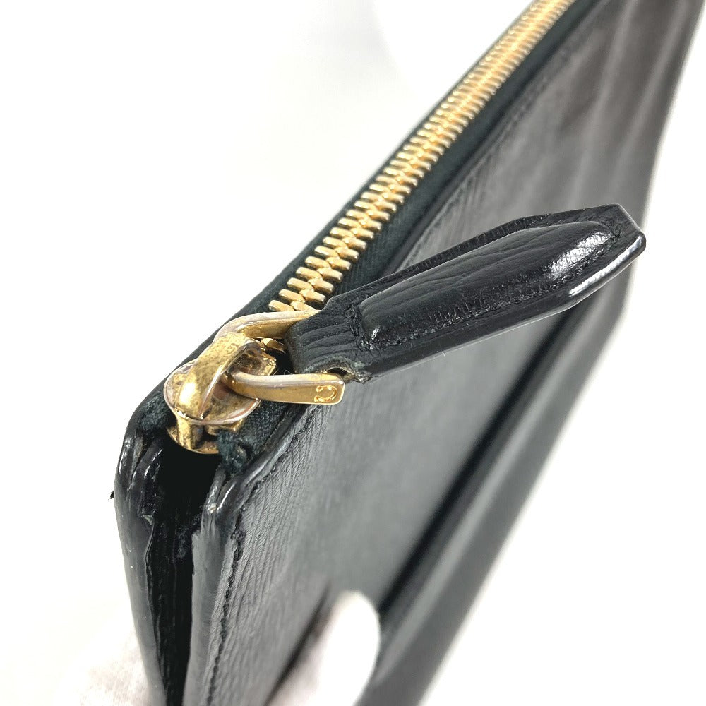 Salvatore Ferragamo Logo Pouch with Handle Clutch Bag Clutch Bag Leather Unisex Black